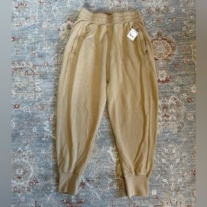 Free People tan Joggers M NWT
